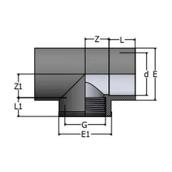 Trójnik 90° kw x gww